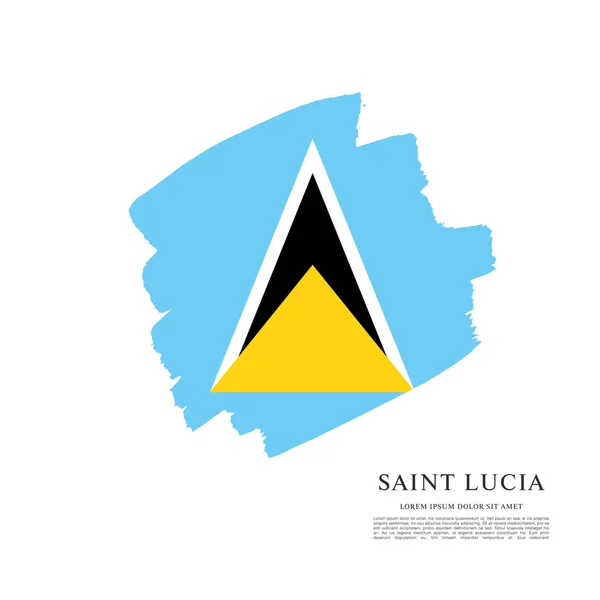 国旗的圣卢西亚背景 — 图库矢量图片