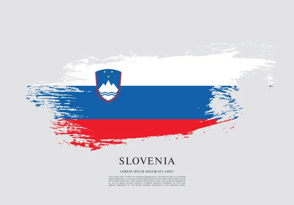 Latar belakang bendera Slovenia - Stok Vektor