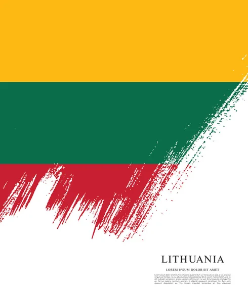 Drapeau de la Lituanie fond — Image vectorielle
