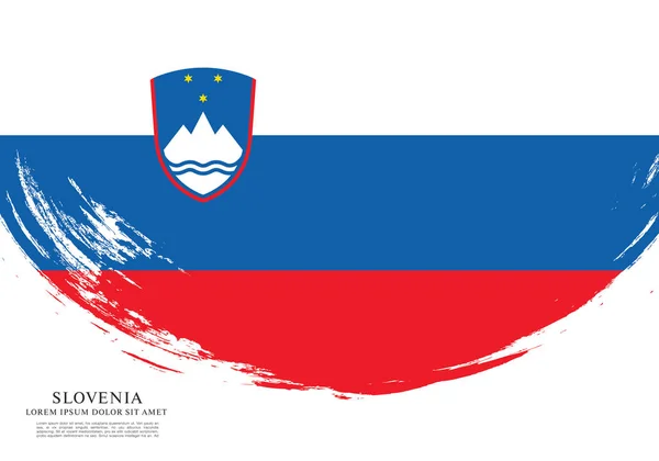 Bandeira da Eslovénia fundo —  Vetores de Stock
