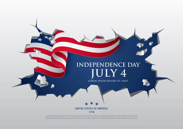 Fourth of July Independence Day — Stock Vector