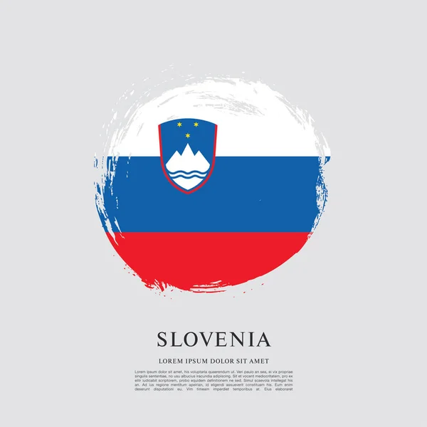 Latar belakang bendera Slovenia - Stok Vektor