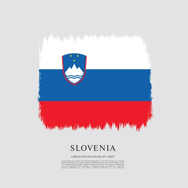 Latar belakang bendera Slovenia - Stok Vektor