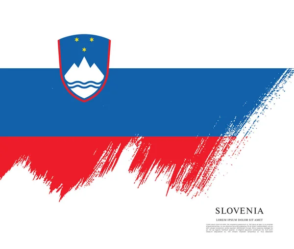 Bandeira da Eslovénia fundo —  Vetores de Stock