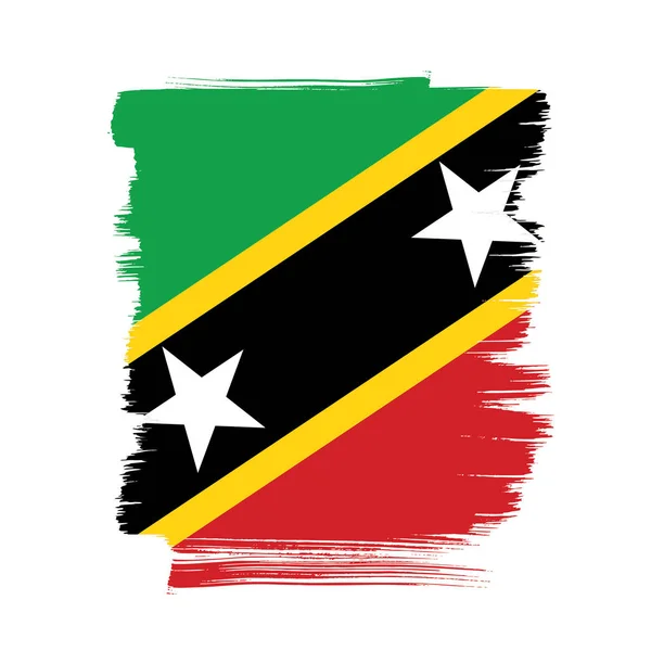 Saint Kitts és Nevis zászló Szövetsége — Stock Vector