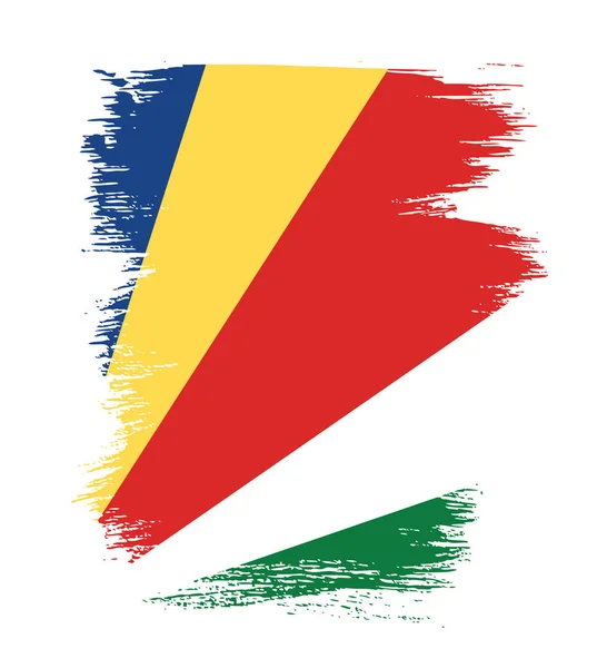 Bandiera della Repubblica delle Seychelles — Vettoriale Stock