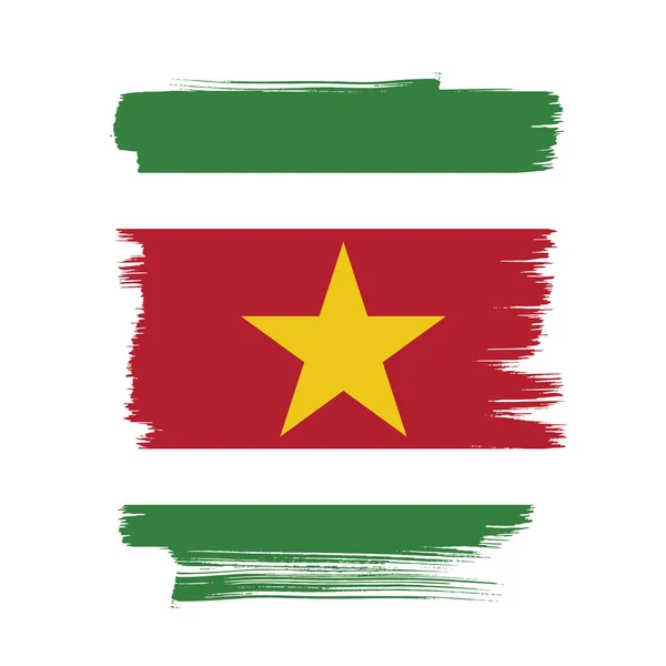 Bandera de Surinam backgroung — Vector de stock