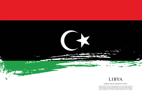 Bandera de Libia ilustración — Archivo Imágenes Vectoriales