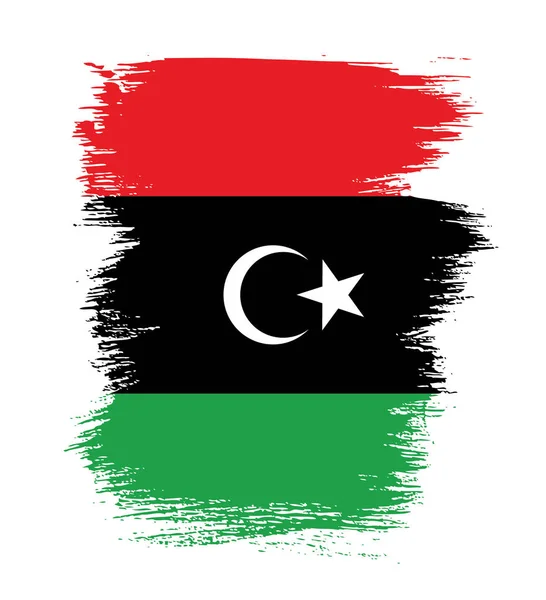 Flagge von libyen illustration — Stockvektor