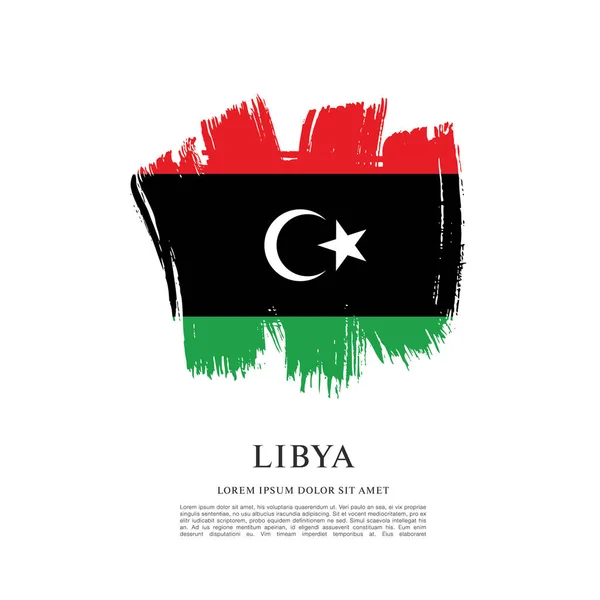 Bandera de Libia ilustración — Archivo Imágenes Vectoriales