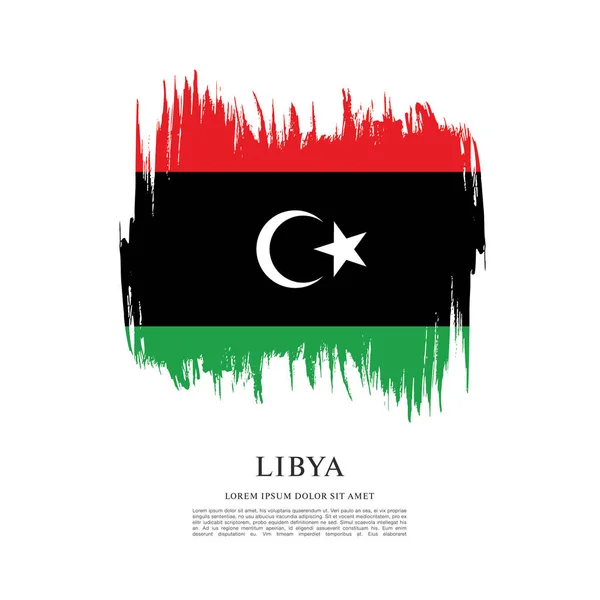 Bandera de Libia ilustración — Archivo Imágenes Vectoriales