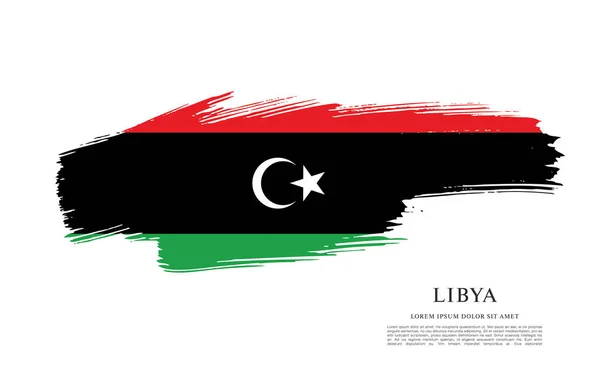 Bandera de Libia ilustración — Archivo Imágenes Vectoriales