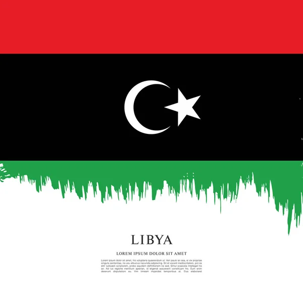 Bandera de Libia ilustración — Archivo Imágenes Vectoriales