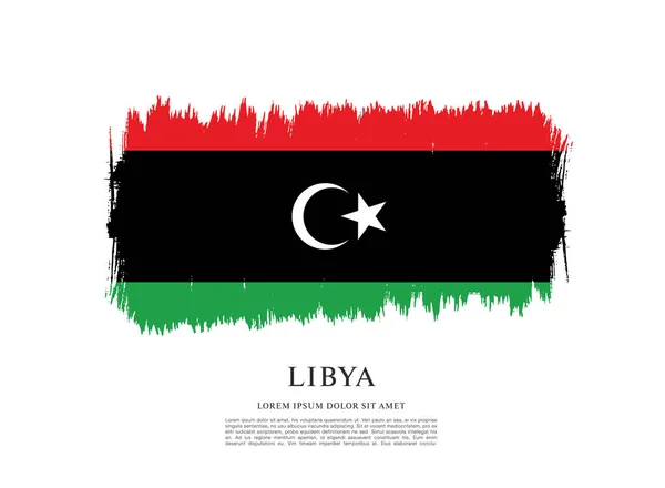 Bandera de Libia ilustración — Archivo Imágenes Vectoriales