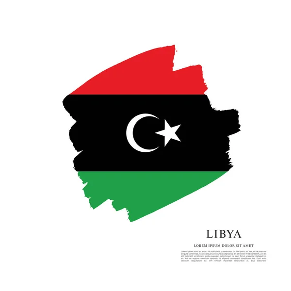 Libya illüstrasyon bayrağı — Stok Vektör