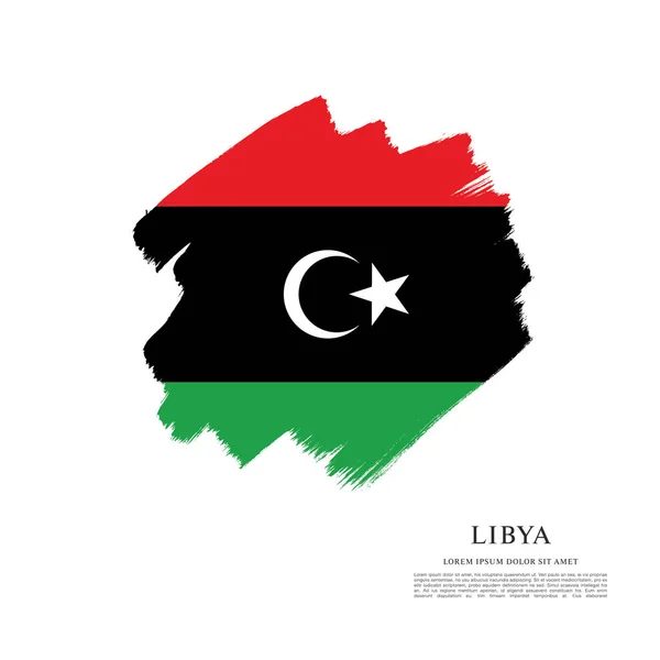 Bandera de Libia ilustración — Archivo Imágenes Vectoriales