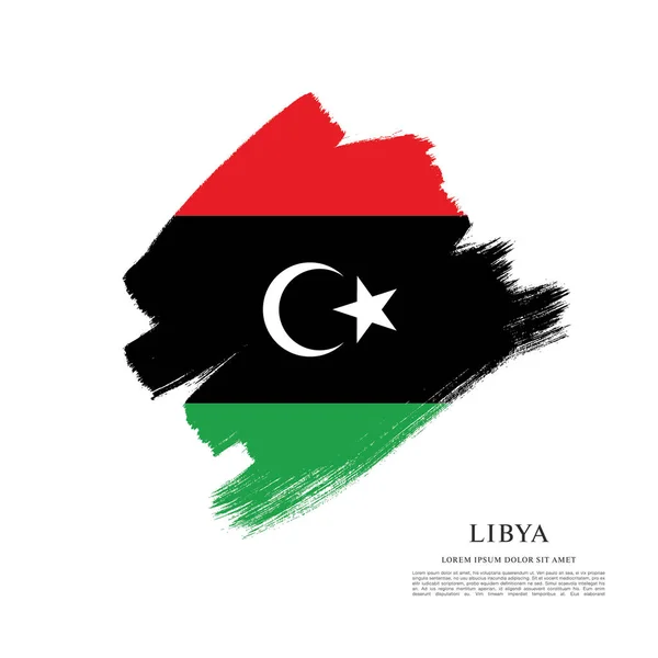 Flagga av Libyen illustration — Stock vektor