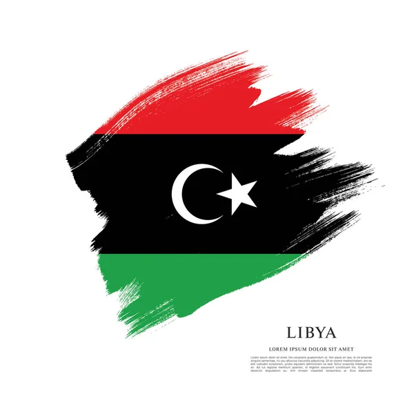 Flagge von libyen illustration — Stockvektor