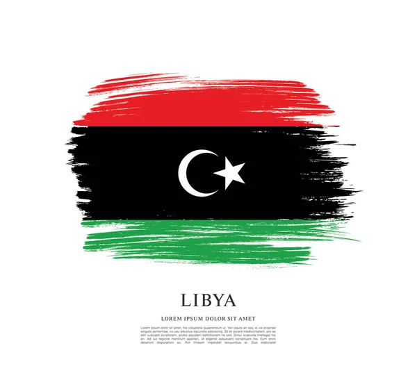 Flagge von libyen illustration — Stockvektor