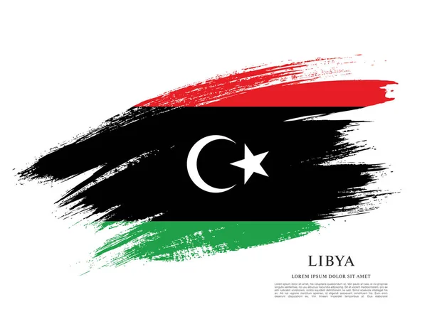 Bandera de Libia ilustración — Archivo Imágenes Vectoriales