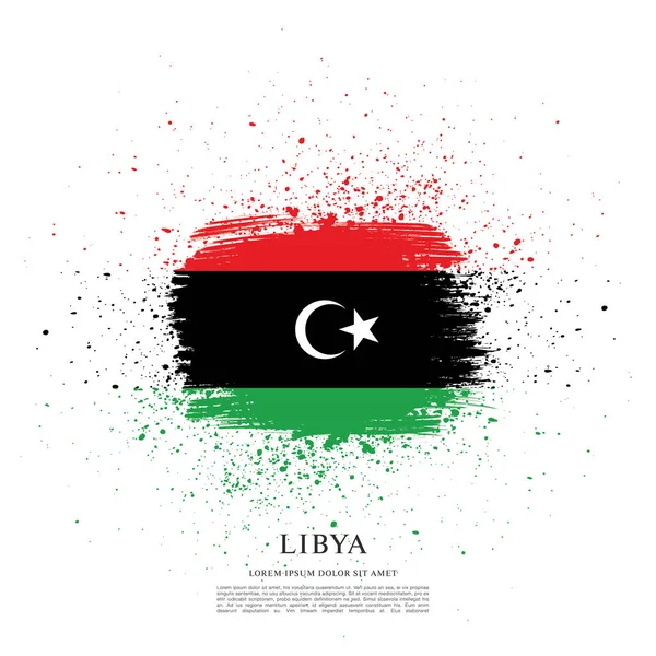 Bandera de Libia ilustración — Archivo Imágenes Vectoriales