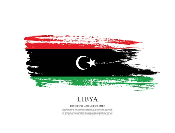 Illusztráció Líbia zászlaja — Stock Vector