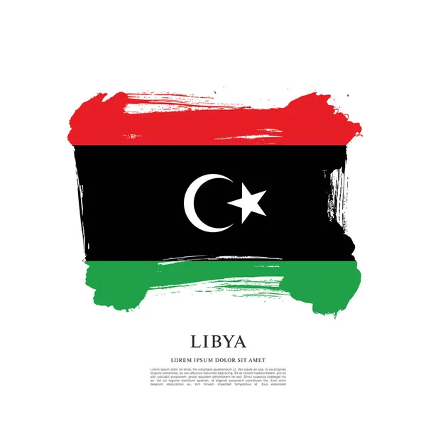 Libya illüstrasyon bayrağı — Stok Vektör