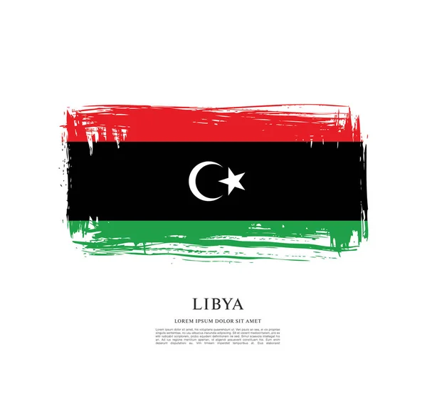 Flagga av Libyen illustration — Stock vektor