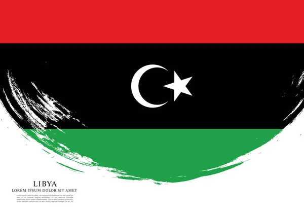 Bandera de Libia ilustración — Archivo Imágenes Vectoriales