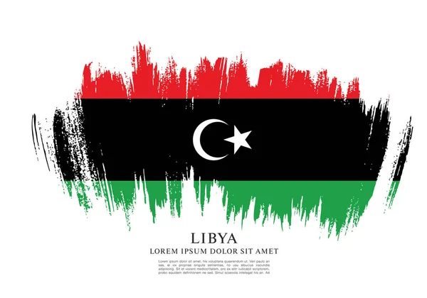 Flagga av Libyen illustration — Stock vektor