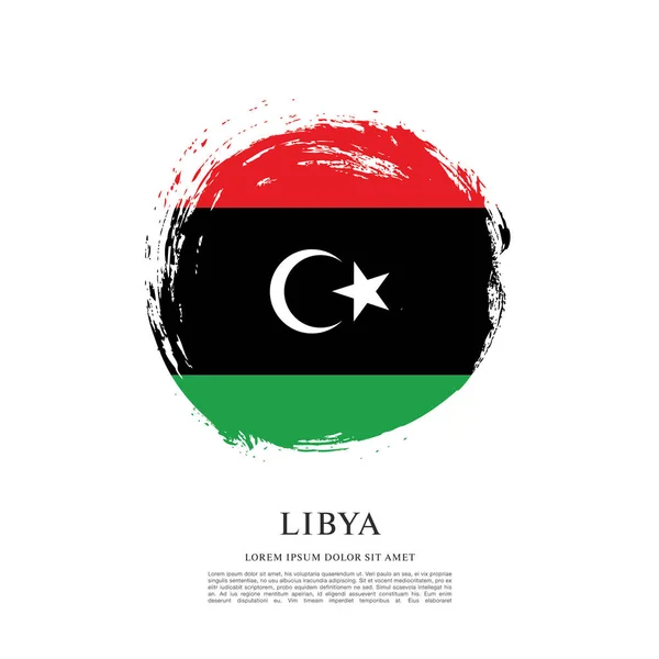 Flagge von libyen illustration — Stockvektor