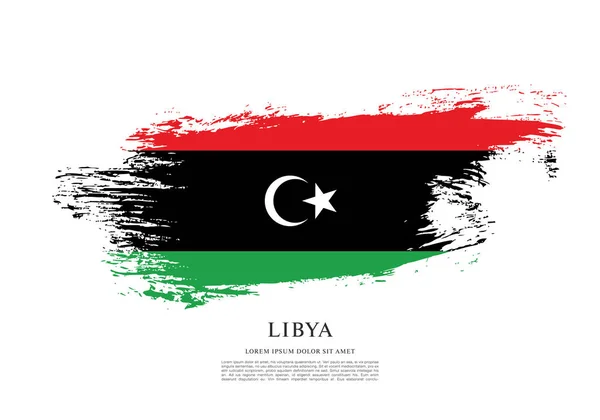 Flagge von libyen illustration — Stockvektor