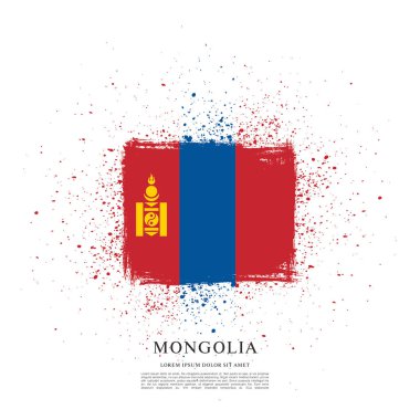 Moğolistan illüstrasyon bayrağı
