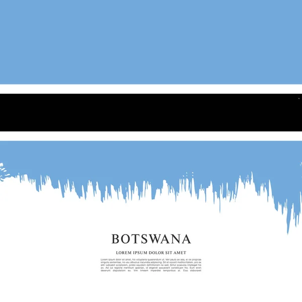 Illustration du drapeau du Botswana — Image vectorielle