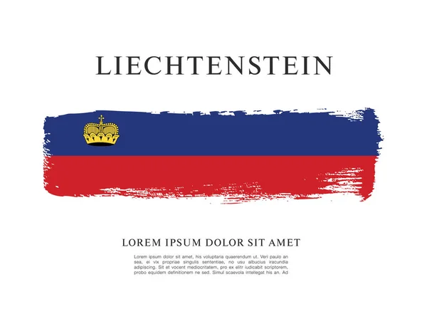 Bandera de Liechtenstein ilustración — Vector de stock