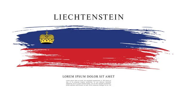 Vlag van Liechtenstein illustratie — Stockvector