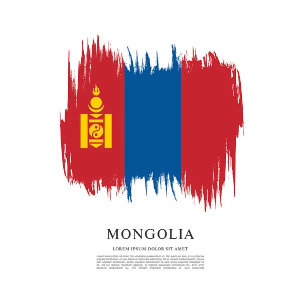 Flaga ilustracja Mongolia — Wektor stockowy