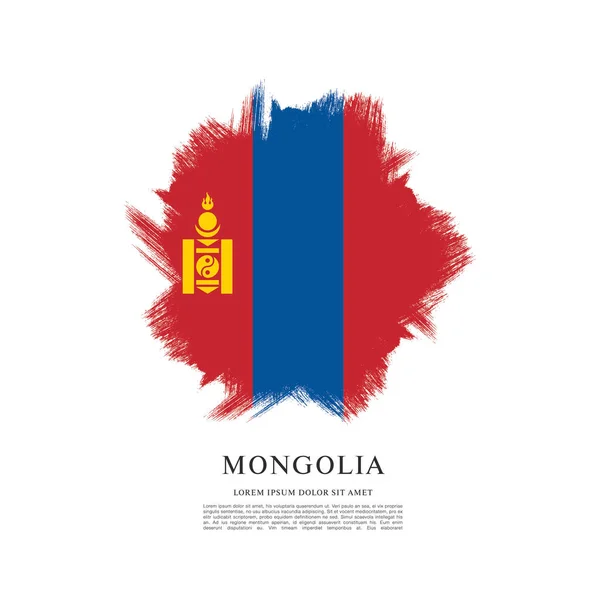 Flaga ilustracja Mongolia — Wektor stockowy