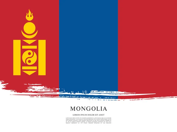 Flaga ilustracja Mongolia — Wektor stockowy