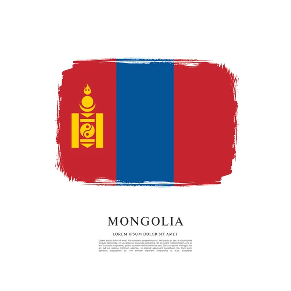 Flaga ilustracja Mongolia — Wektor stockowy