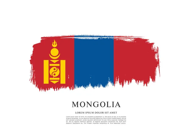 Flaga ilustracja Mongolia — Wektor stockowy