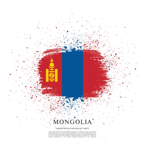 Flaga ilustracja Mongolia — Wektor stockowy