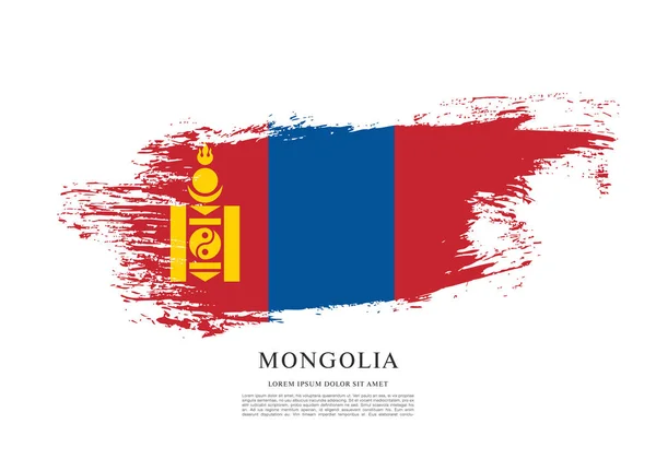 Flagge der Mongolei — Stockvektor