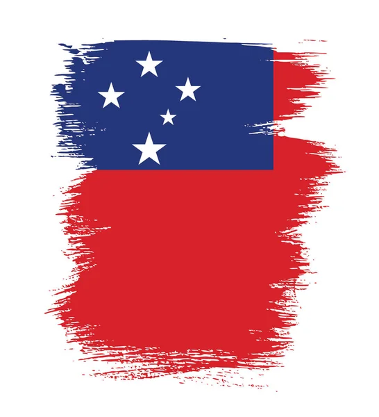 Bandera de Samoa ilustración — Archivo Imágenes Vectoriales