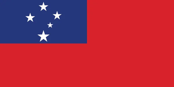 Vlag van Samoa illustratie — Stockvector