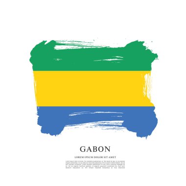 Flag of Gabon background clipart