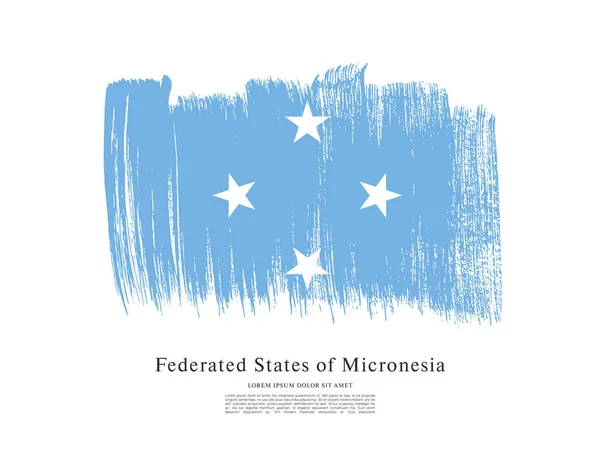 Bandiera degli Stati Federati di Micronesia — Vettoriale Stock