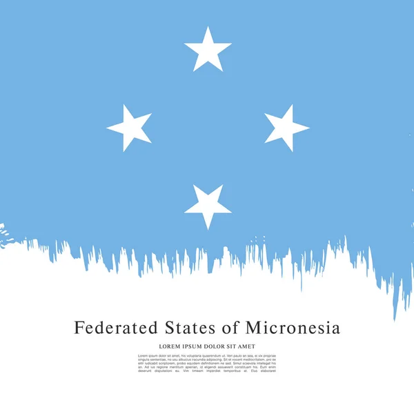 Bandiera degli Stati Federati di Micronesia — Vettoriale Stock