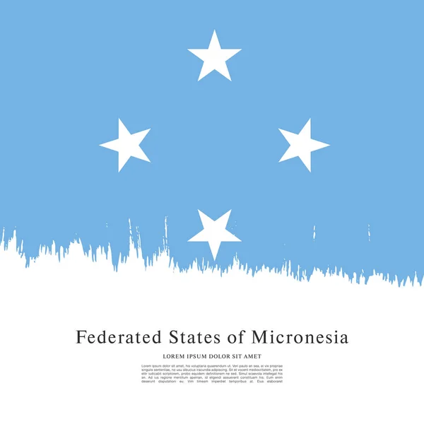 Bandiera degli Stati Federati di Micronesia — Vettoriale Stock