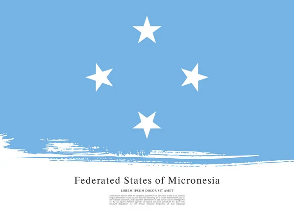 Bandiera degli Stati Federati di Micronesia — Vettoriale Stock